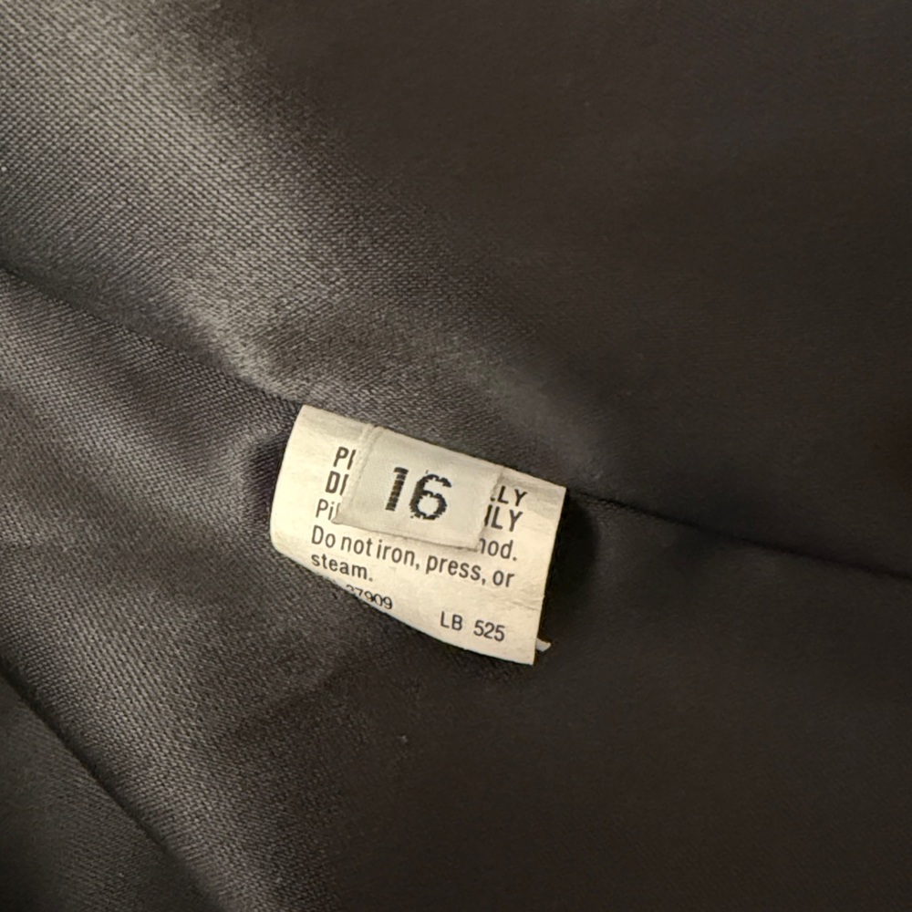 Vintage Faux mink Fur Coat Full Length Brown Shawl Collar Size 16 Glam 80s USA - Picture 9 of 9